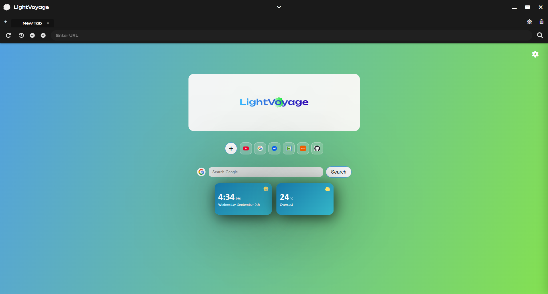 LightVoyage browser interface